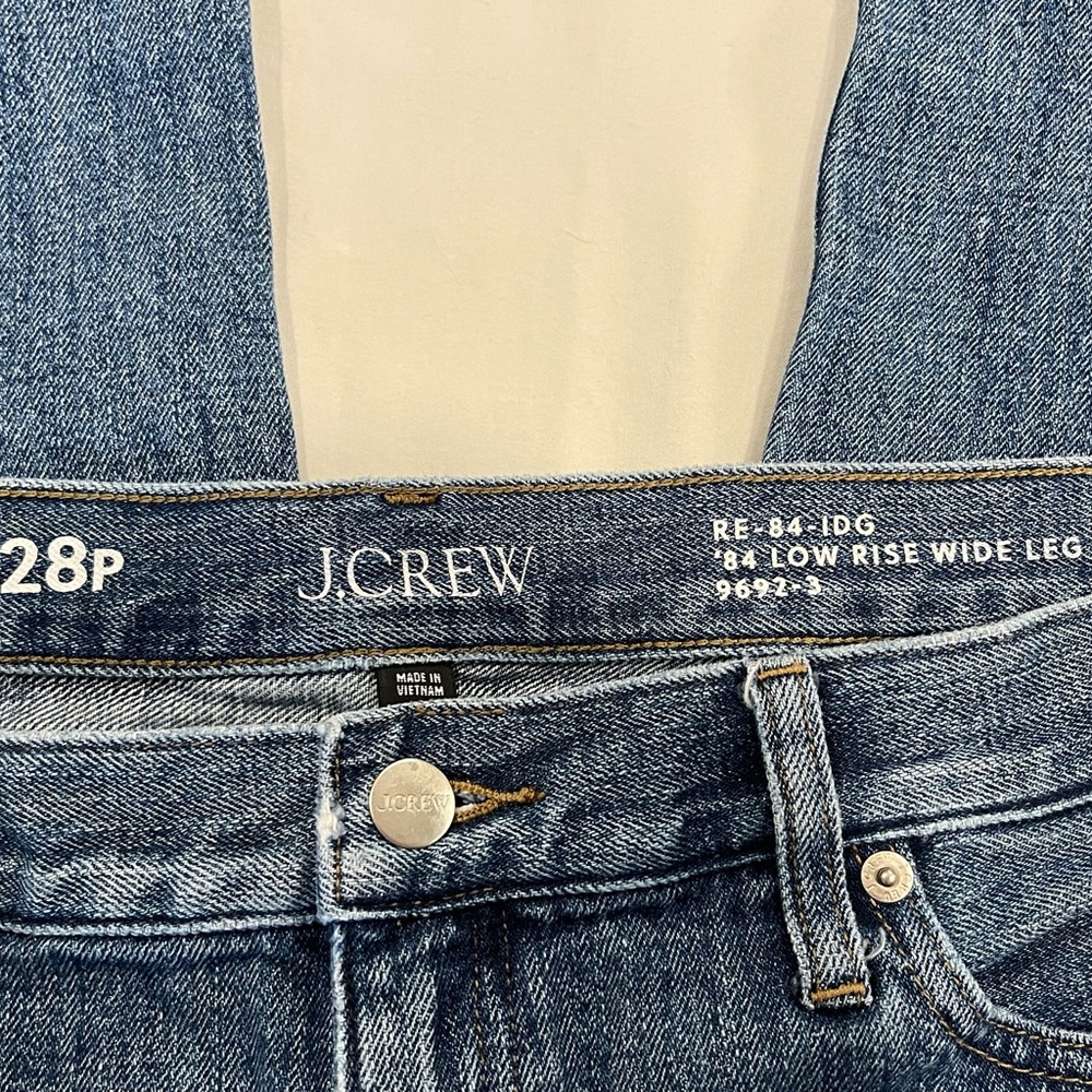 J.Crew | 84 Low Rise Wide Leg Jeans | 28P - Picture 6 of 7